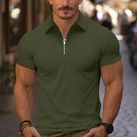 Ivan Zip Neck Short Sleeve Polo