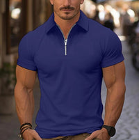 Ivan Zip Neck Short Sleeve Polo