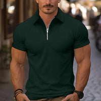 Ivan Zip Neck Short Sleeve Polo