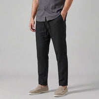 Myles Linen Blend Drawstring Trousers