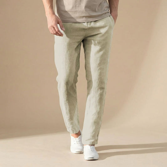 Maurice Straight Leg Linen Trousers_1