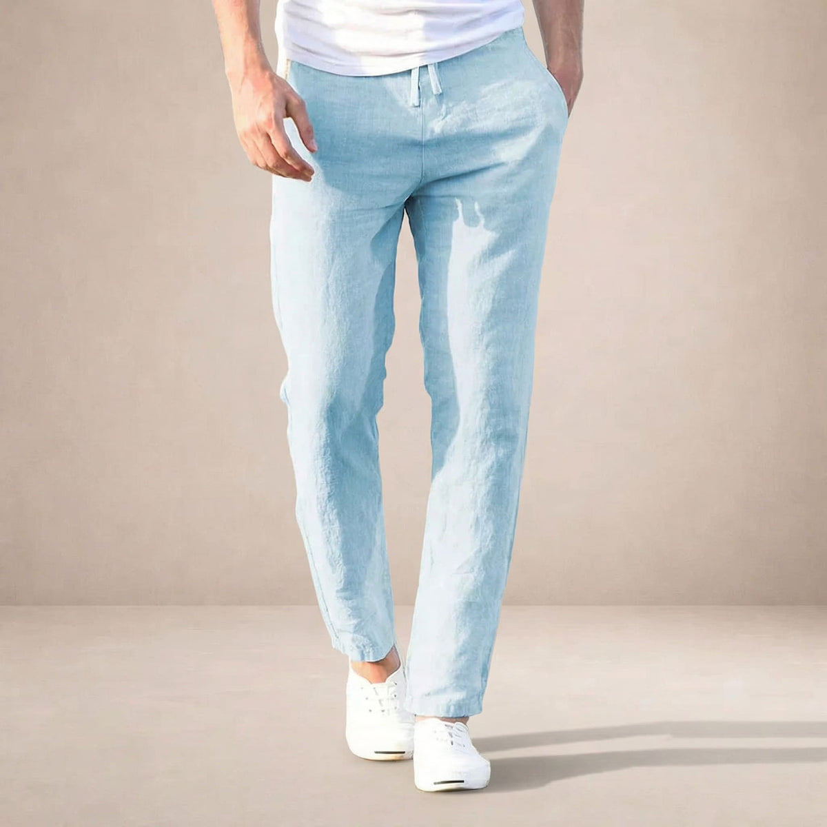 Maurice Straight Leg Linen Trousers