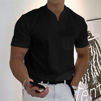 Grant Split Neck Stand Collar Polo