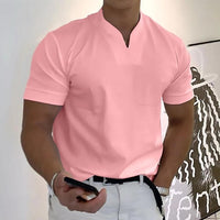 Grant Split Neck Stand Collar Polo