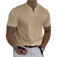 Grant Split Neck Stand Collar Polo