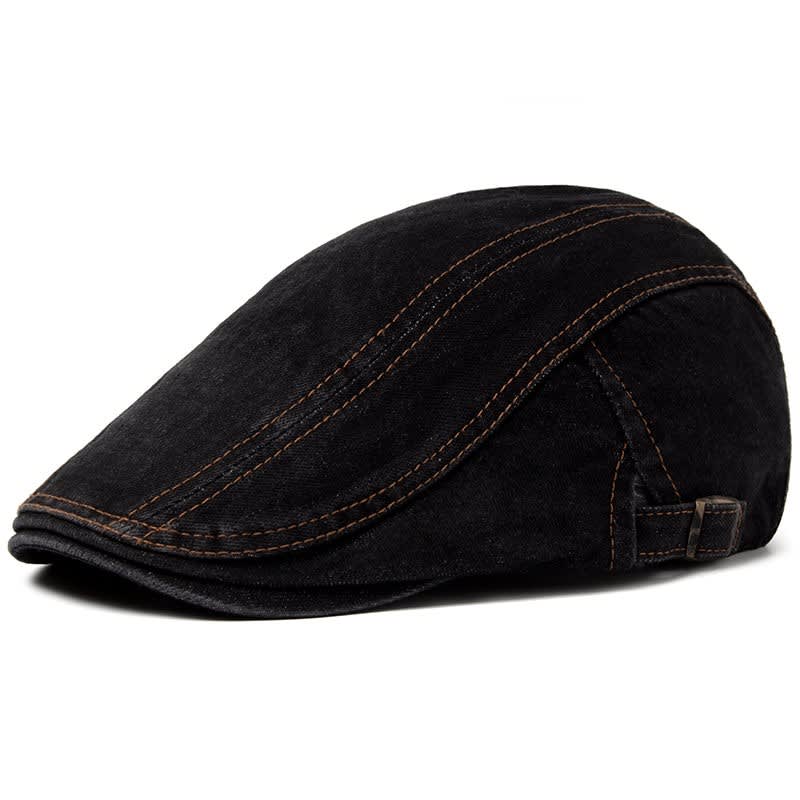 Ulysses Washed Denim Flat Cap
