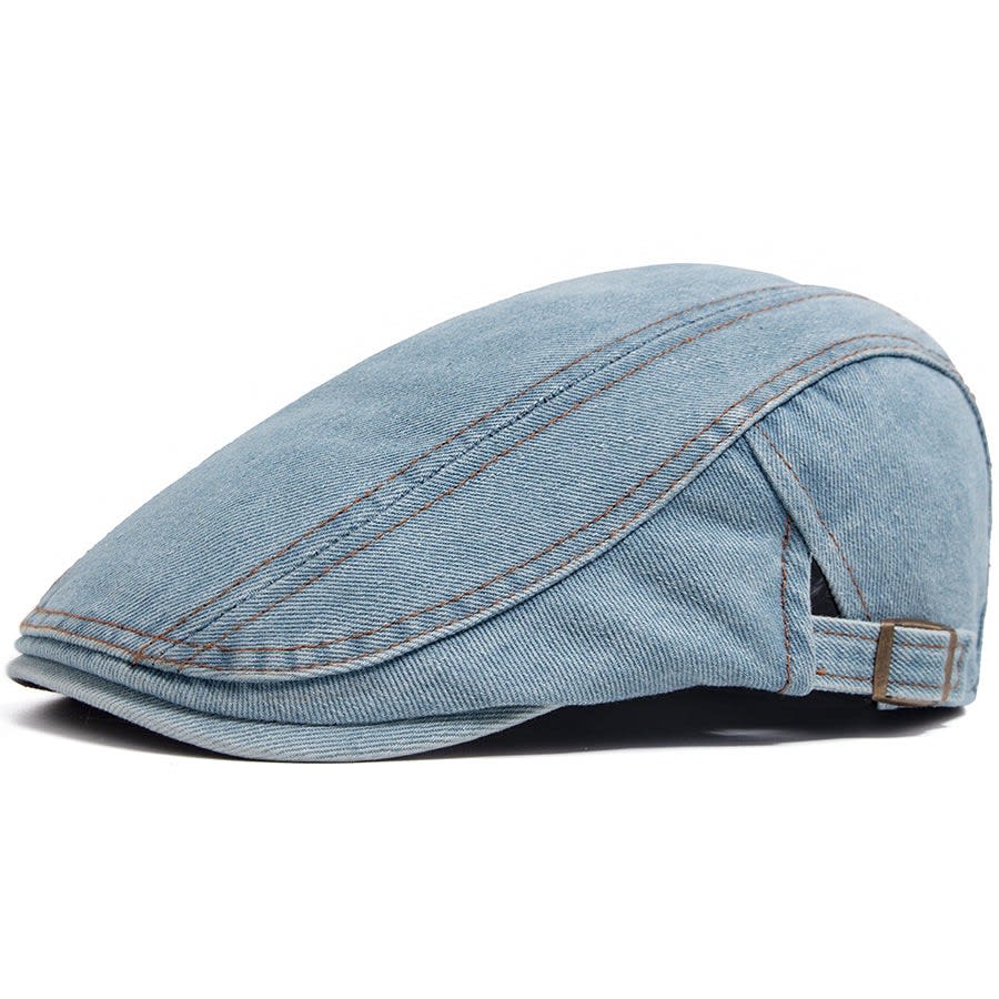 Ulysses Washed Denim Flat Cap
