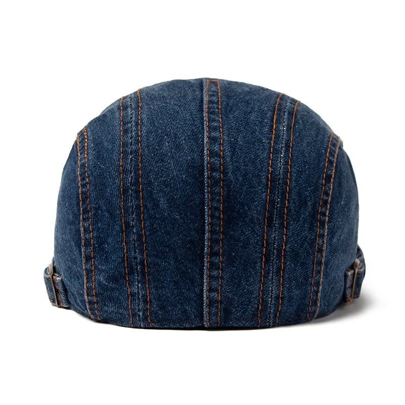 Ulysses Washed Denim Flat Cap