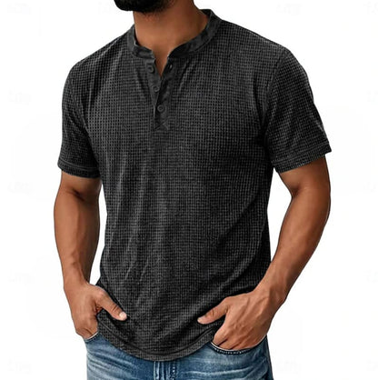 Orville Waffle Knit Henley T-Shirt_1