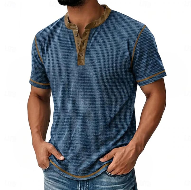 Orville Waffle Knit Henley T-Shirt_2
