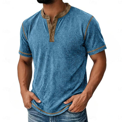 Orville Waffle Knit Henley T-Shirt_5