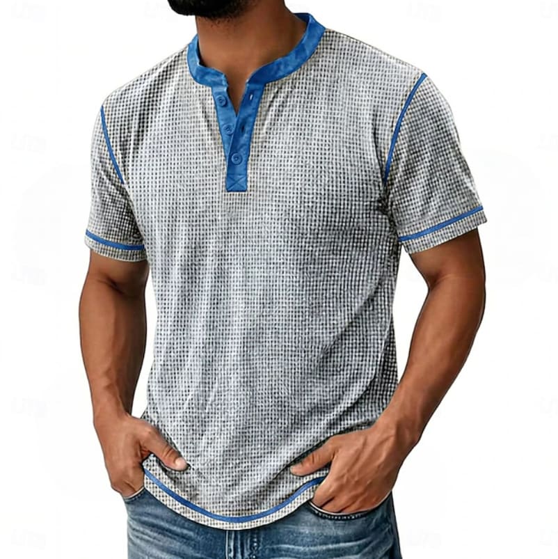 Orville Waffle Knit Henley T-Shirt_6