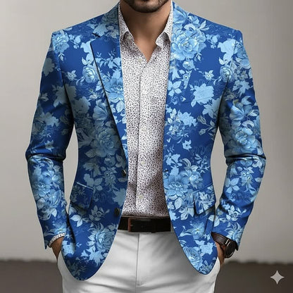 Fitzroy Floral Print Two Button Blazer_2