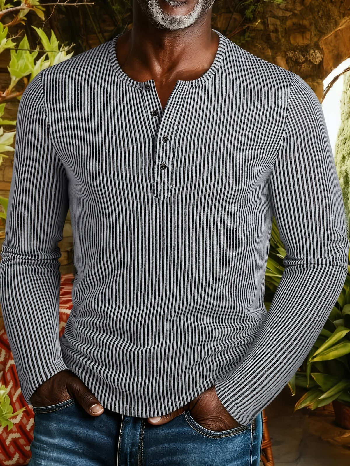Lockhart Ribbed Long Sleeve Henley