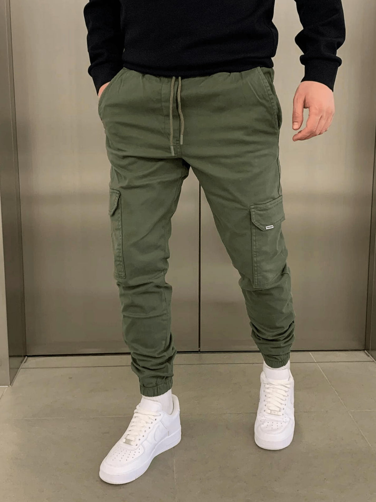 Lyle Drawstring Waist Cargo Pants