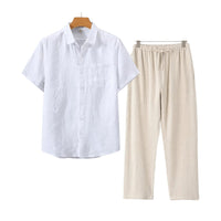 Bartholomew Linen Short Sleeve Two Piece Set