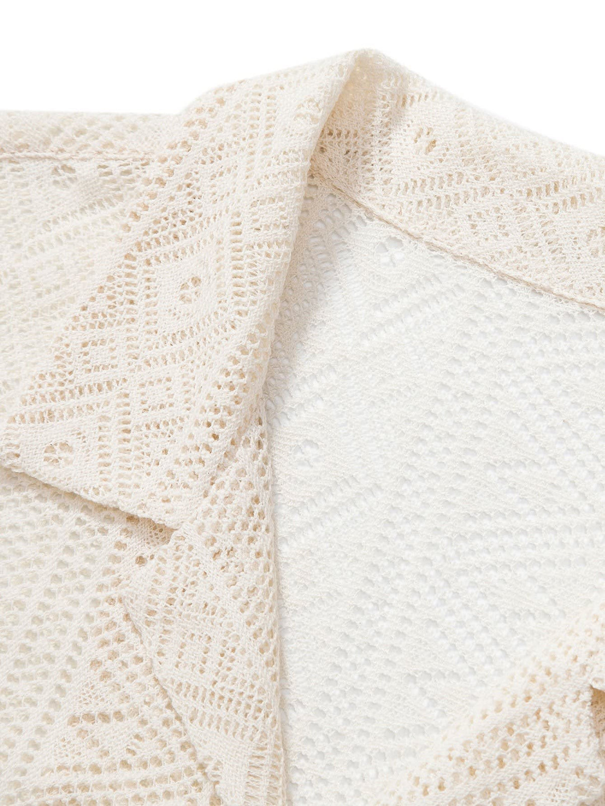 Hendrix Open Knit Camp Collar Two Piece Set_2
