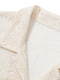 Hendrix Open Knit Camp Collar Two Piece Set