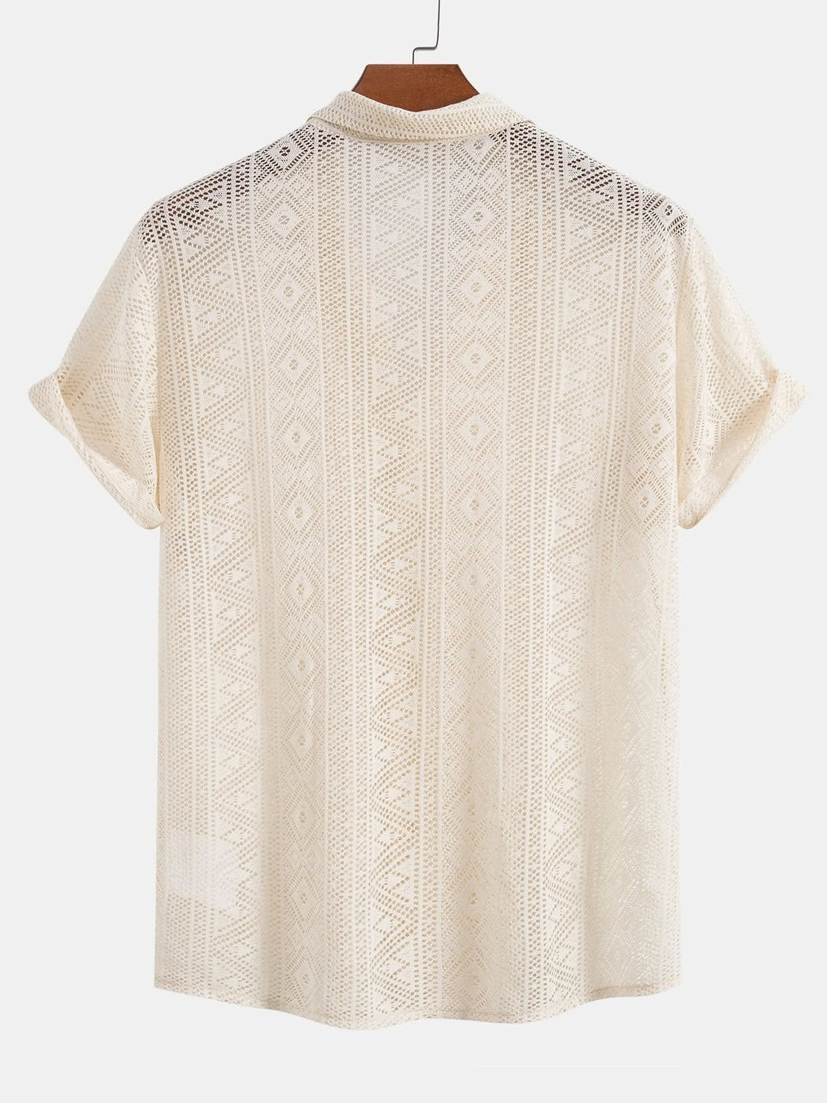 Hendrix Open Knit Camp Collar Two Piece Set