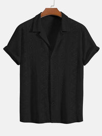 Hendrix Open Knit Camp Collar Two Piece Set