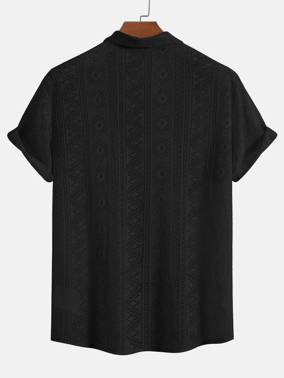 Hendrix Open Knit Camp Collar Two Piece Set
