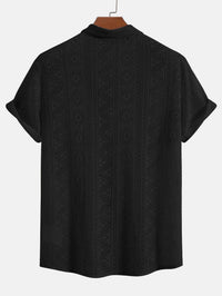 Hendrix Open Knit Camp Collar Two Piece Set