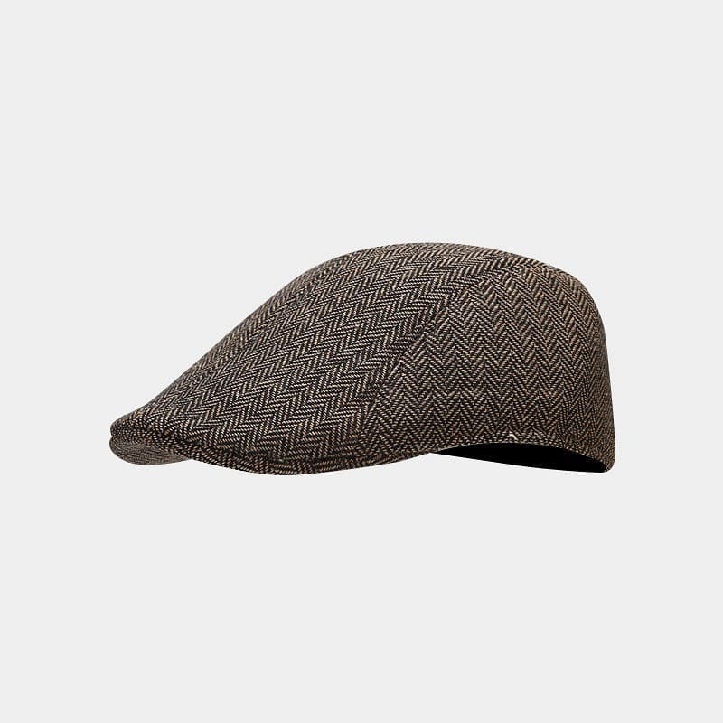 Reynold Woven Herringbone Flat Cap