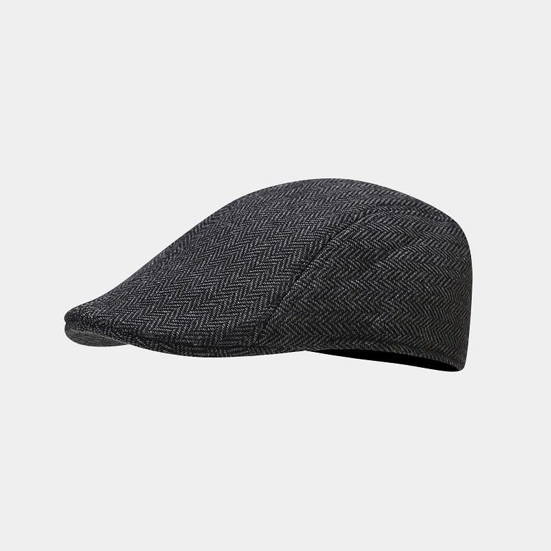 Reynold Woven Herringbone Flat Cap