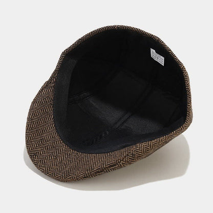Reynold Woven Herringbone Flat Cap_5
