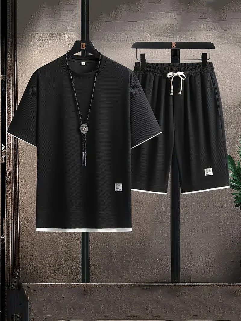 Pollard Waffle Texture Tee and Shorts Set
