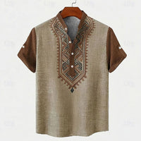Lamar Embroidered Band Collar Shirt
