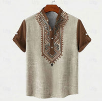 Lamar Embroidered Band Collar Shirt