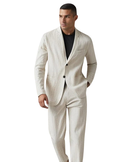Rogan Textured Weave Jacket and Trouser Set_1