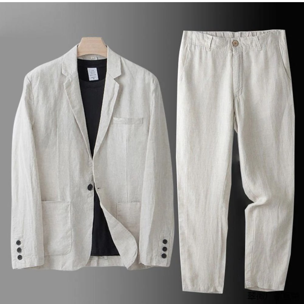 Rogan Textured Weave Jacket and Trouser Set_3