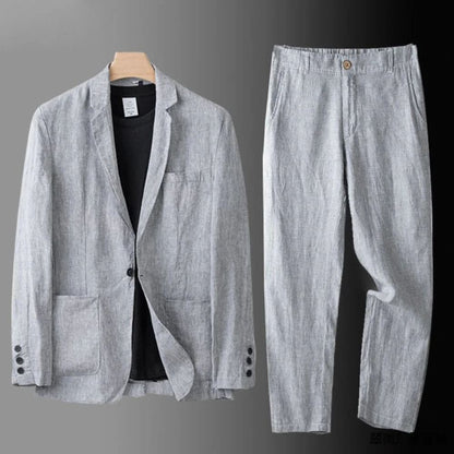 Rogan Textured Weave Jacket and Trouser Set_5