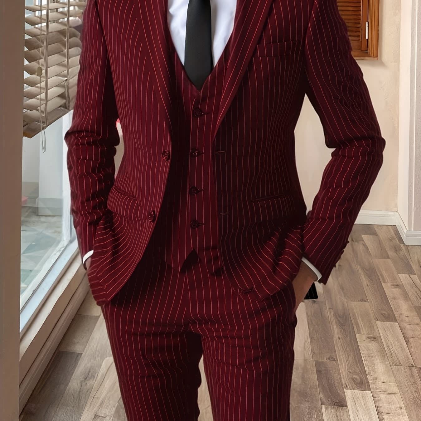 Marvin Pinstripe Three Piece Suit_11