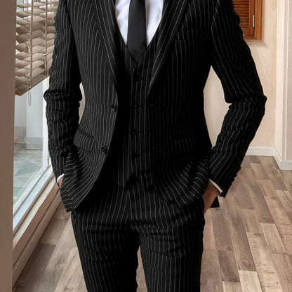 Marvin Pinstripe Three Piece Suit_12