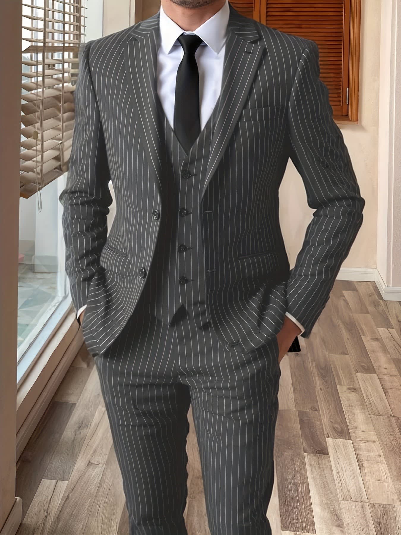 Marvin Pinstripe Three Piece Suit_2