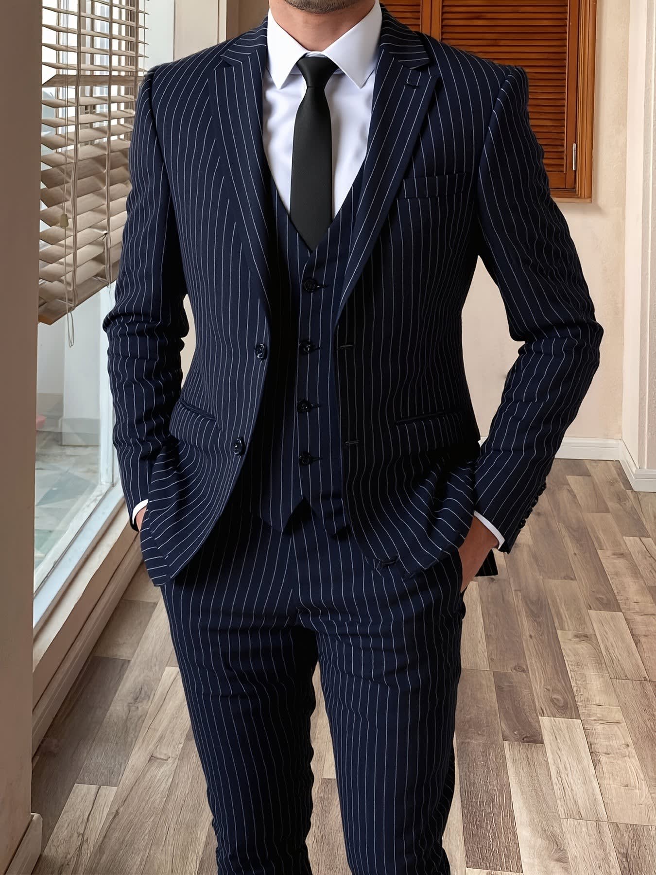 Marvin Pinstripe Three Piece Suit_7