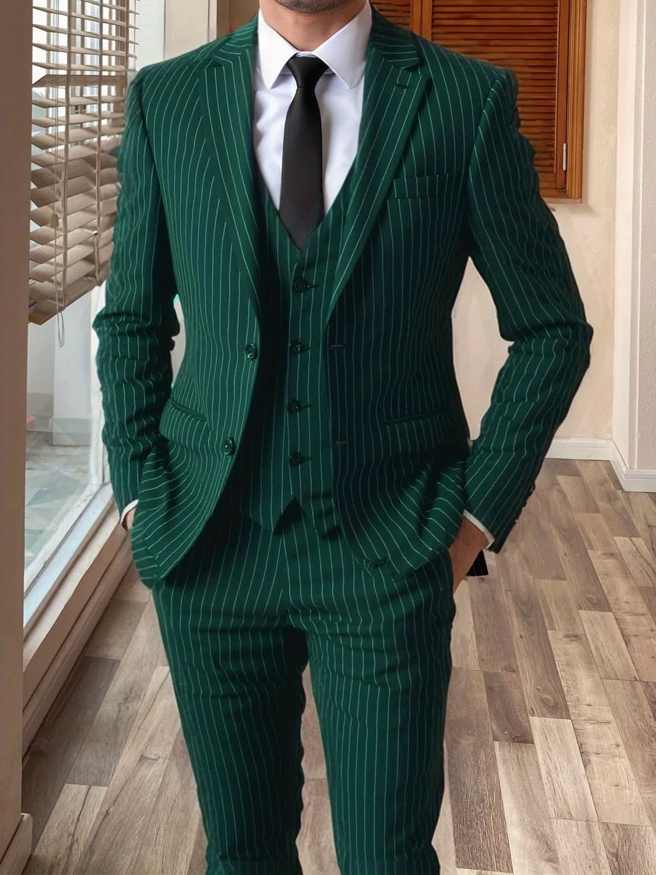 Marvin Pinstripe Three Piece Suit_8