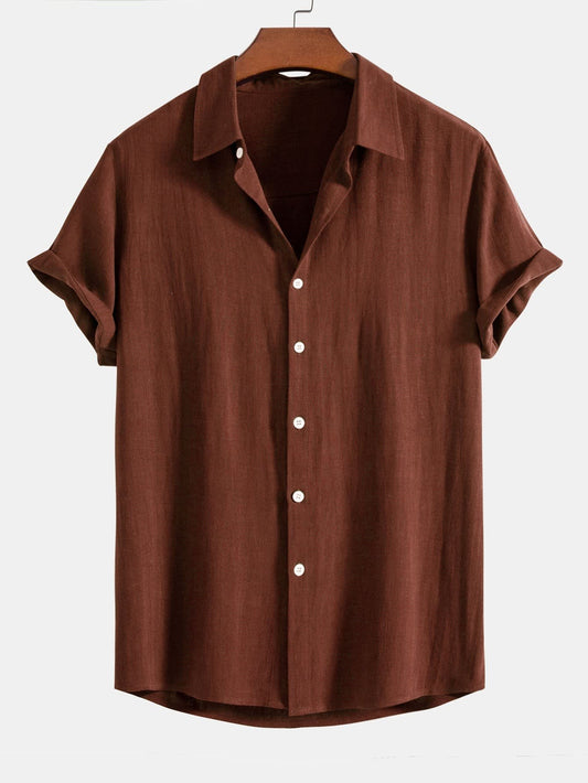 Haywood Linen Blend Short Sleeve Shirt_1