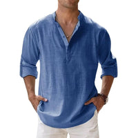 Jericho Relaxed Fit Linen Henley Shirt