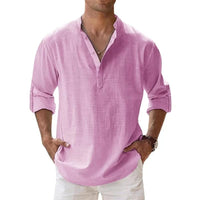 Jericho Relaxed Fit Linen Henley Shirt
