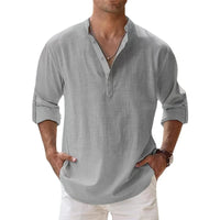 Jericho Relaxed Fit Linen Henley Shirt