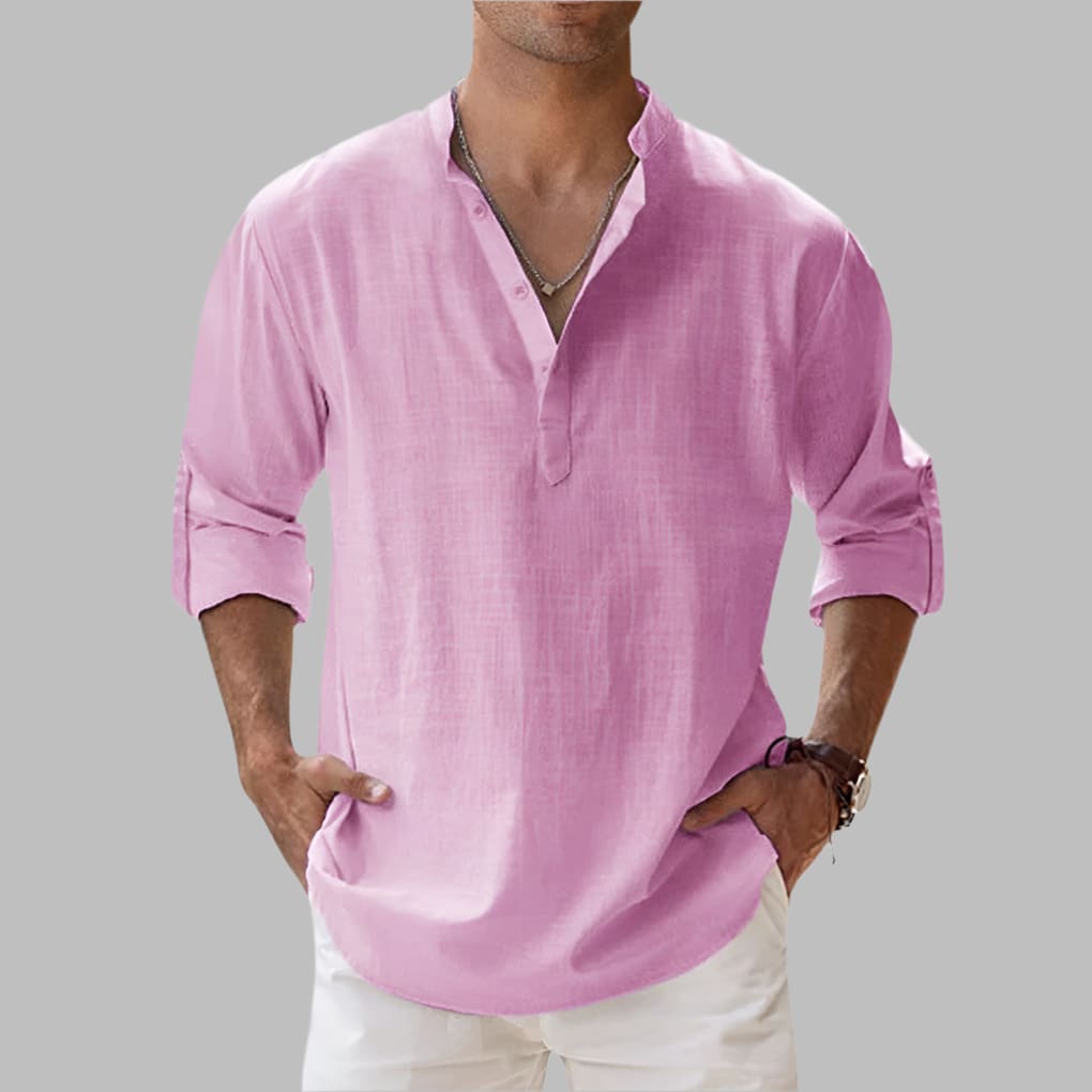 Somerset Cotton Band Collar Shirt_7