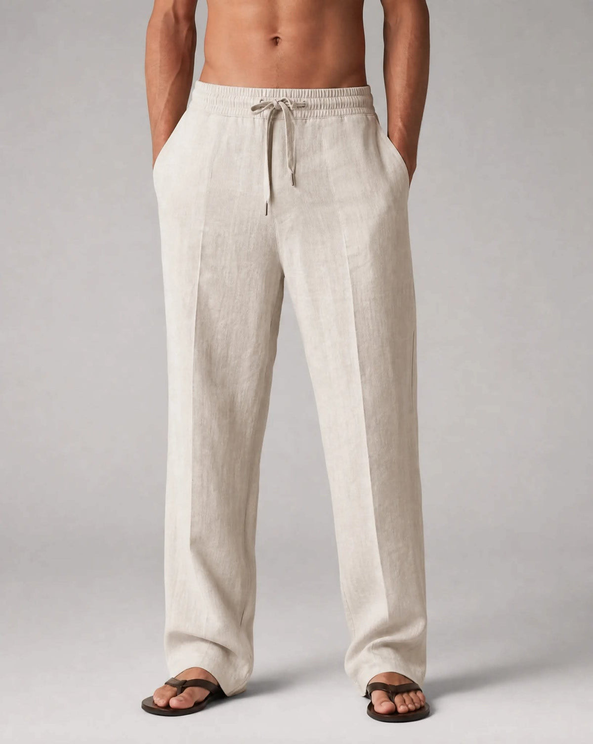 Ludovic Relaxed Fit Linen Trousers