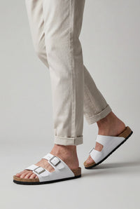 Wes Cork Footbed Double Buckle Sandals