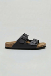 Wes Cork Footbed Double Buckle Sandals