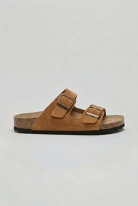 Wes Cork Footbed Double Buckle Sandals