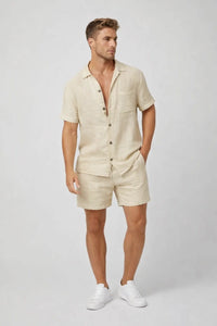 Milburn Linen Shirt and Shorts Set